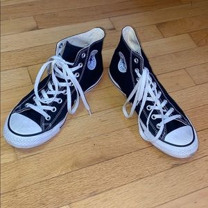 Black high top chuck taylor converse